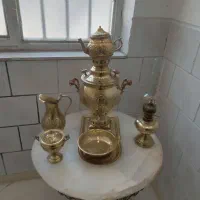 سرویس سماور و میز برنجی