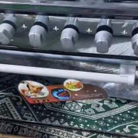 گاز ۵شعله پارمیس مدل الماس تمام شیشه آیینه ای