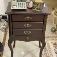 میز تلفن چوبی