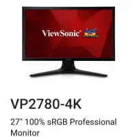 مانیتور فوق حرفه ای ۲۷اینج viewsonic vp2780-4k .