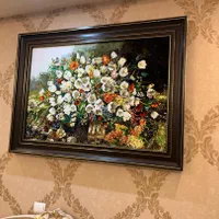 تابلو فرش ماشینی دسته گل