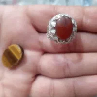 انگشتر نقره عقیق یمن و نگین چشم ببر|جواهرات|ایرانشهر, |دیوار