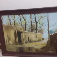تابلو رنگ روغن کار دست با امضای نقاش وقاب کاملا نو