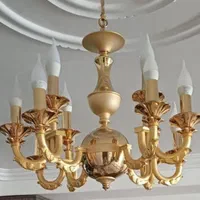 این مدل لوستر طلایی الیرام|لوستر و چراغ آویز|تبریز, |دیوار