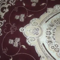 فرش ماشینی کرم ،زرشکی دوعدد همشکل وهم اندازه