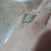انگشتر ورساچ نقره با اب طلای ۱۸عیار