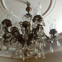 لوستر سقفی برنز ۱۲ شاخه کلاسیک