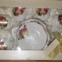 فنجان قهوه خوری چینی گلدار مخصوص پذیرایی