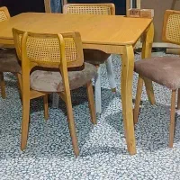 میزناهارخوری راش حصیری،ناهارخوری جدیدمینیمال،حصیری|میز و صندلی غذاخوری|خمینی‌شهر, |دیوار