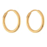 گوشواره حلقه‌ای طلا 18 عیار طرح حلقه ای ساده