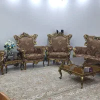 مبل سلطنتی چوب راش  ۹ نفره سفارشی ساخته شده