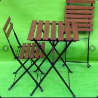 میز و صندلی چوبی دو نفره