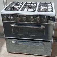 تعداد دو عدد گاز طرح فر ۵شعله   سینگ گرانیتی سفید