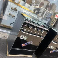 اجاق گاز طرح فر / صفحه لعابی پرداخت درب منزل