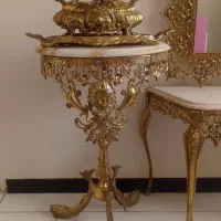 میزتلفن پایه ماهی برنجی برنزی برنز