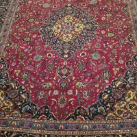 فرش دستباف نفیس رنگ طبیعی لاکی جنس کرک ۱۲ متری