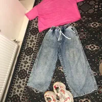 یک ست کامل شلوار . تیشرت. کتونی کاملا نونو