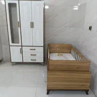 کمد سه درب کودک تخت نوزاد گهواره ای سرویس سیسمونی|تخت و صندلی بچه|مشهد, شهرک امام هادی (شهرک غرب)|دیوار