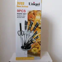 سرویس چاقوی آشپزخانه 9 پارچه برند یونیک|ظروف پخت‌وپز|بروجن, |دیوار