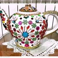 قوری تزئینی دکوری نو نو هنر دست هنرمند