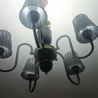 لوستر ۵ شعله فلزی|لوستر و چراغ آویز|اقلید, |دیوار