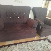 فروش مبل هفت نفره با بوفه شیشه ای