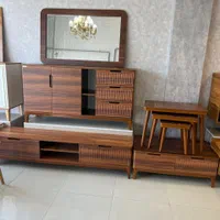 آینه کنسول میز روکش چوب mdf اصلی|بوفه، ویترین، کنسول|رشت, رودبارتان|دیوار