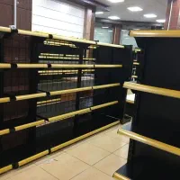 قفسه فلزی لیبل‌دار مشکی بدون درب