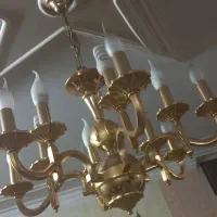 دوعددلوستربرنج آبکاری طلا ۶شاخه  هرکدام ۳۰میلیون