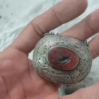 گردنبند عتیقه نقره تمام قلم
