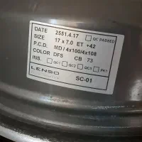 رینگ ۱۷ lenso سامورایی اورجینال شناسنامهدار|قطعات یدکی و لوازم جانبی|مشهد, رضاشهر|دیوار