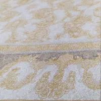 فروش ۳ عددفرش نو طلا کوب دستبافت گونه و گل برجسته