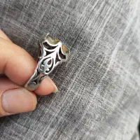 انگشترمردانه نقره نگین فیروزه ای سایز6|جواهرات|مبارکه, |دیوار