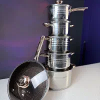 سرویس قابلمه استیل ۱۲ پارچه برند آلمانی