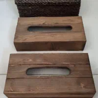 جا دستمال چوبی