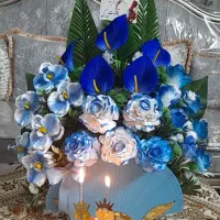 گل مصنوعی رز ابی  ده روز پیش خریداری شده