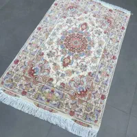 فرش دستباف (بساک) زرنیمهای تبریز چله ابریشم|فرش|مشکیندشت, |دیوار