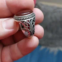 انگشتر عقیق خوش رنگ و خوش رکاب