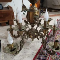 لوستر ده شاخه برنجی|لوستر و چراغ آویز|تهران, شمسآباد|دیوار