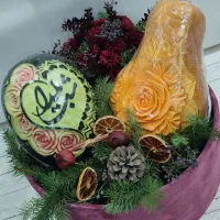 میوه آرایی و حکاکی هندوانه شب یلدا|خدمات پذیرایی، مراسم|ماهدشت, |دیوار