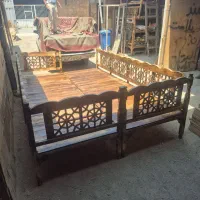 تولید مستقیم تخت سنتی سرویس خواب چوب تمام روس|تخت و سرویس خواب|تهران, علی‌آباد|دیوار