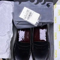 کفش کالج زنانه زرشکی چرم مشهد