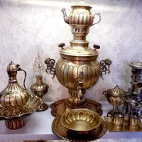 سماور زغالی۶لیتر سرویس کامل و آفتابه لگن