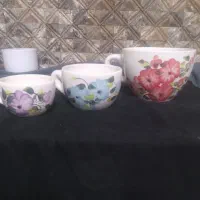 گلدان سرامیکی  فنجان در اندازه های مختلف عمده تک