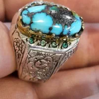 انگشتر فیروزه رکاب قلم