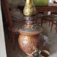 فروش سماور قهرخانه با جام وسینی طرح تخت جمشید برنج