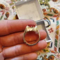 انگشتر نقره حک 925 کهن رکاب دست ساز ، کاملا نو