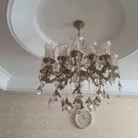 لوستر شاه رز کوچک زیر توری ۱۰ شعله|لوستر و چراغ آویز|شهریار, شهریار|دیوار