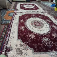 فرش ماشینی زرشکی