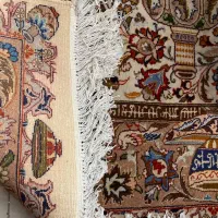 ۲ تخته فرش دستباف ابریشم کاشمر طرح زیر خاکی|فرش|کرج, فاز ۴ مهرشهر|دیوار